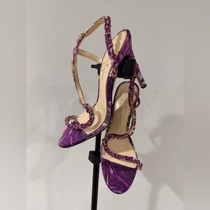 Jessica Simpson Elegant Purple Jewel Strappy Women's Heels